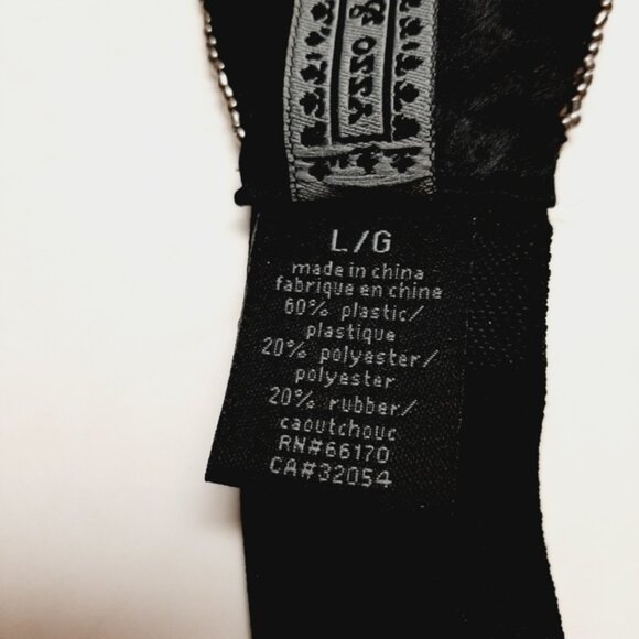 DEENA & OZZY Beaded Belt Intricate Design Seed Bead Boho Black Sz L - Picture 16 of 16